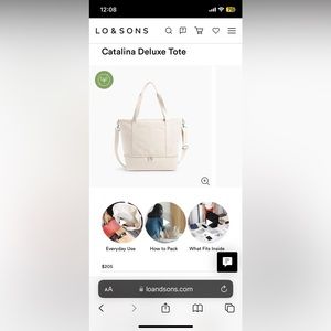Lo and Sons catalina deluxe tote in natural canvas